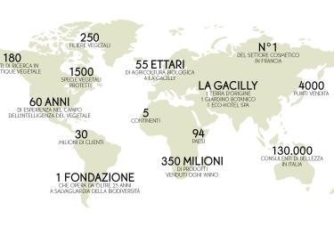 Cartina Geografica con i successi di Yves Rocher